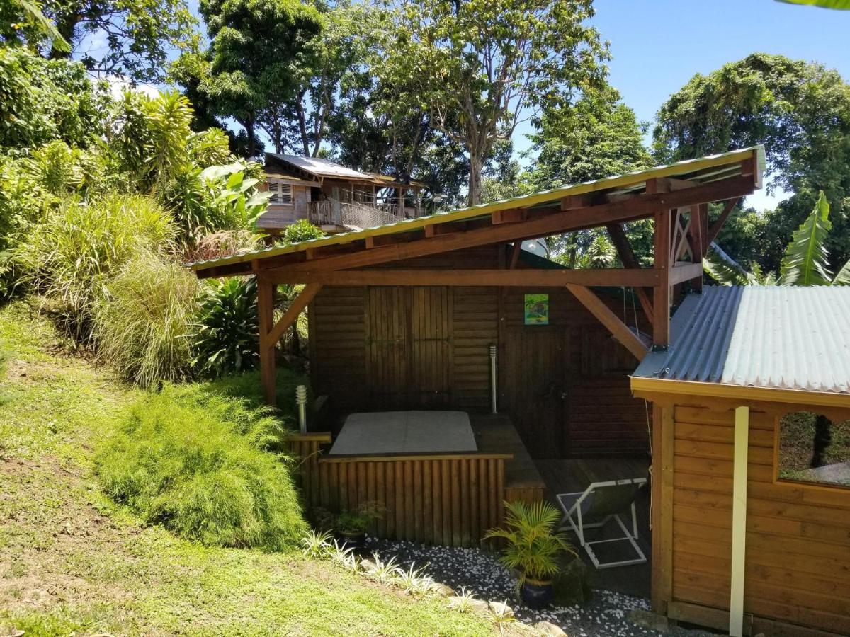 Les Bananes Vertes Ecolodges Saint-Claude Exteriör bild
