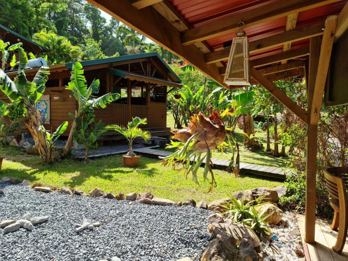 Les Bananes Vertes Ecolodges Saint-Claude Exteriör bild